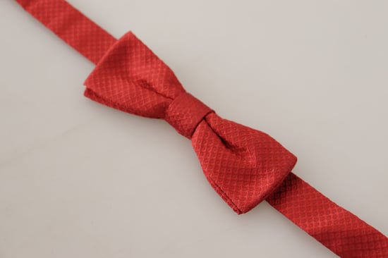 Dolce & Gabbana Rode 100% Zijde Verstelbare Hals Papillon Mannenstrik - Image 6