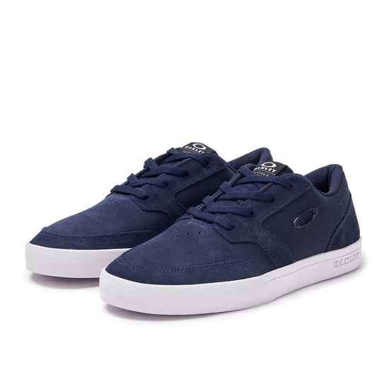 Oakley Lighthouse Lace-Up Blue Smooth Leather Mens Trainers 13550 6AC