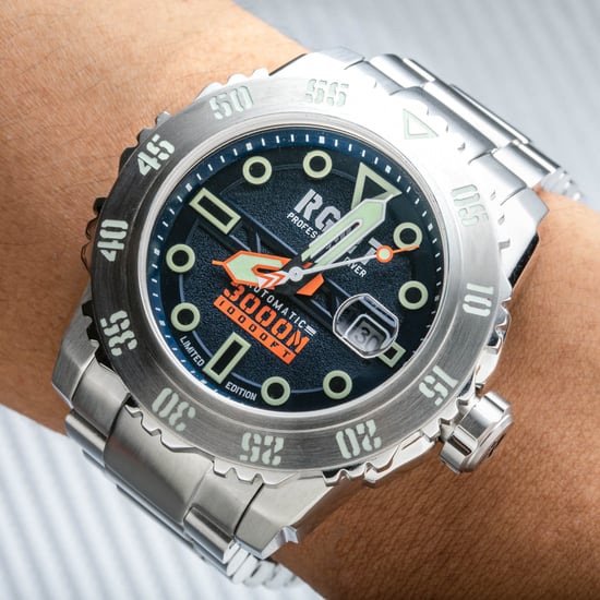 RGMT Ohio Men's Japanese Automatic 46mm Blue Watch with Stainless Steel Bracelet