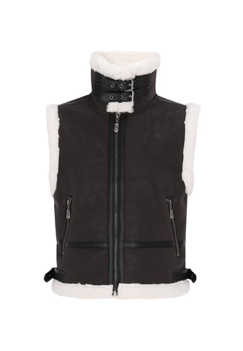 Dreimaster Waistcoat Dames donkerbruin - Image 1