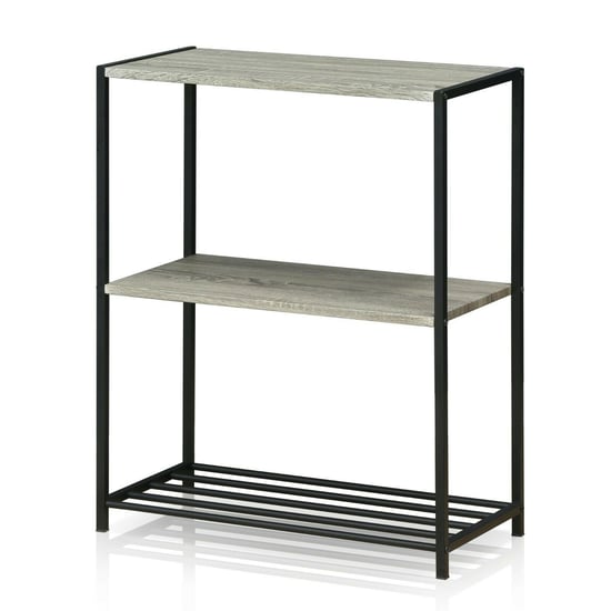 Furinno Basic 3-Tier Bookcase Storage Shelves, French Oak Grey