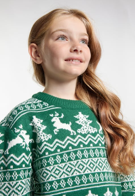 Mymo Jumper meisjes (kinderen) Groen Wit - Image 5