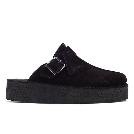 Clarks Original Trek Wedge Damesschoenen Zwart Suède - Image 4