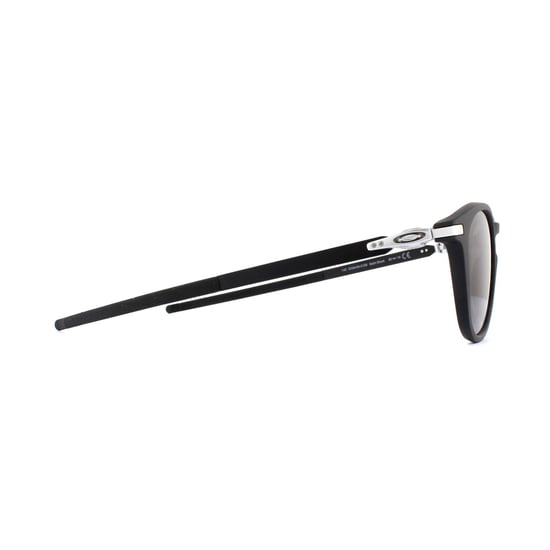 Oakley Round Mens Satin Black Prizm Grey Sunglasses