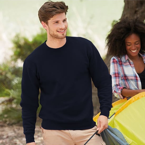 Fruit Of The Loom Unisex Premium 70/30 set-in sweater (Donker Marine) - Image 2