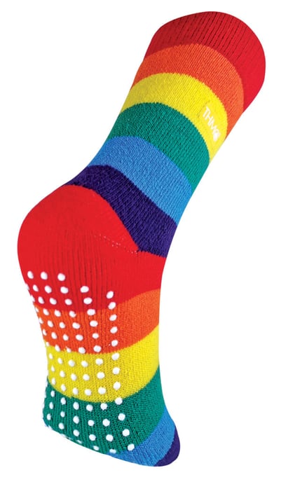 THMO - Regenboog thermo pantoffelsokken voor heren en dames - Regenboog - Image 2