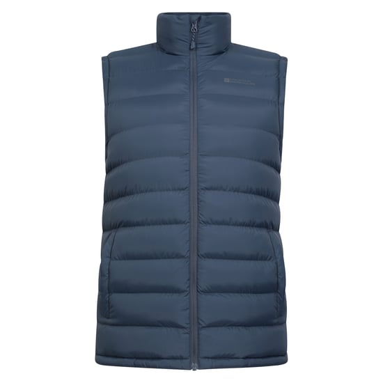 Mountain Warehouse Gewatteerd gilet met imitatiebont voor heren (Marine) - Image 1