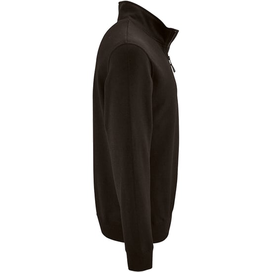 SOLS Heren Stan Contrast Zip Neck Sweatshirt (Zwart) - Image 3