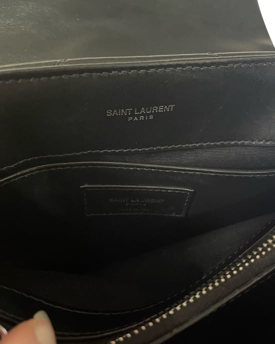 Saint Laurent Kleine Loulou Schoudertas in Zwart Leer - Image 6