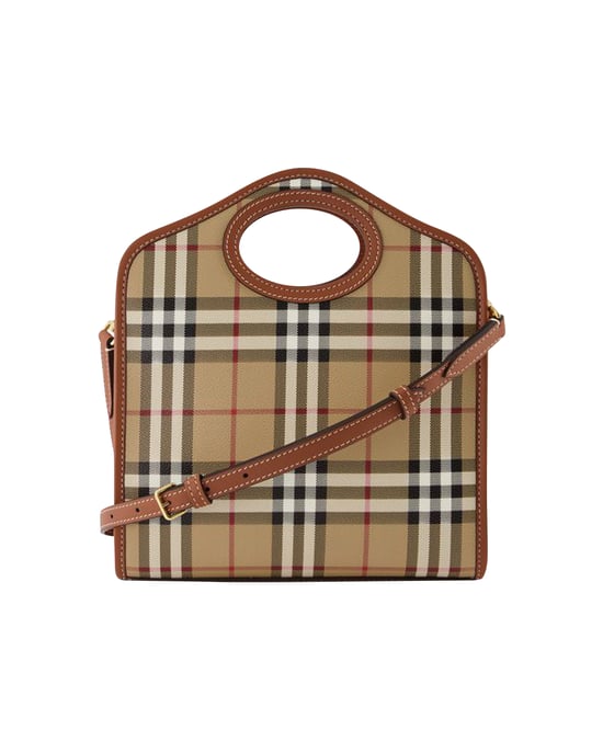 Mini Pocket - Burberry - Canvas - Bruin - Image 3