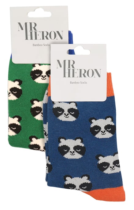 2 Paar Bamboe Sokken Jongens | Mr Heron | Sokken met dierenpatroon voor kinderen | Sokken met nieuw ontwerp - Panda - Image 2