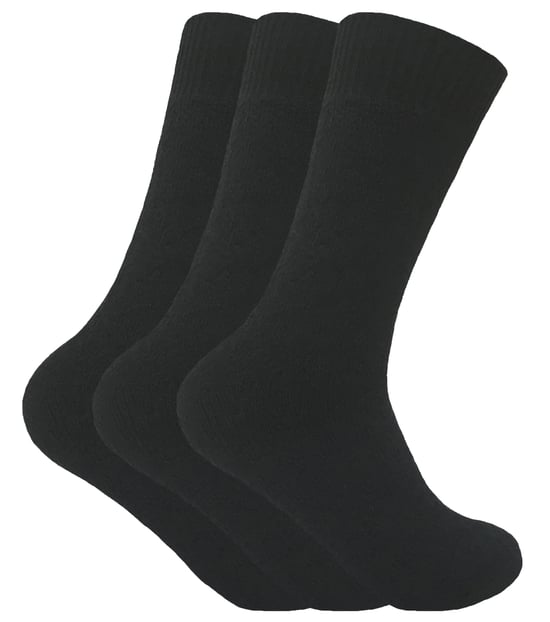 3 paar dikke wandelsokken van thermo wolmix voor heren - Zwart - Image 1