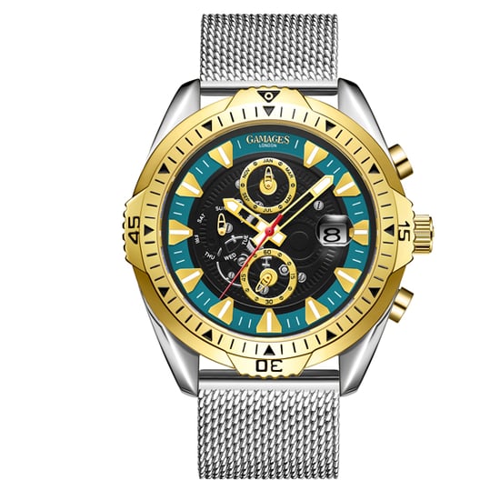 GAMAGES OF LONDON Limited Edition Hand Assembled Vanguard Automatic Two Tone Teal