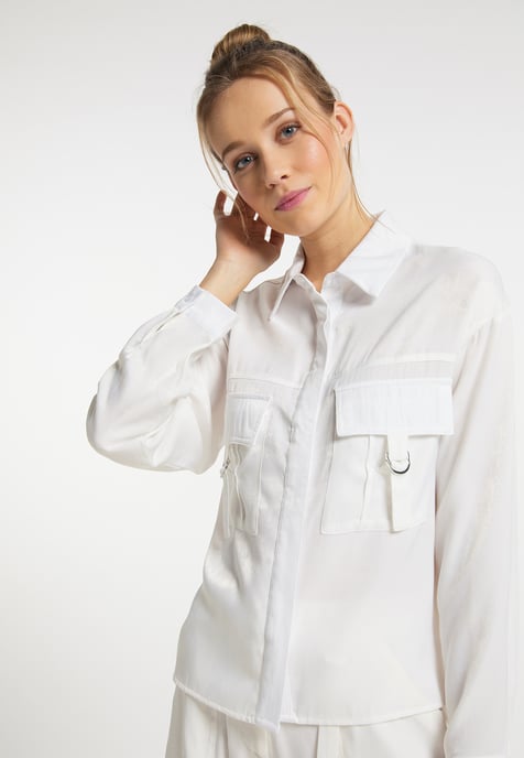 Dreimaster Blouse Dames wit - Image 3