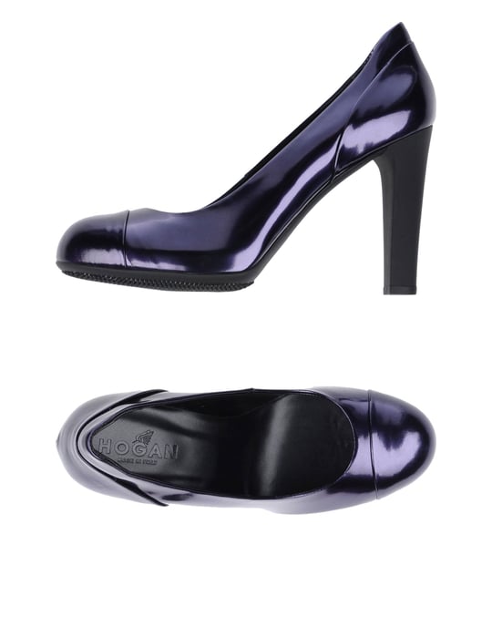Hogan Purple Leather Court Shoe Heels