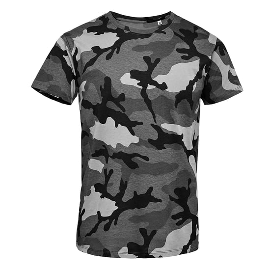 SOLS Heren Camo T-Shirt met korte mouwen (Grijze Camo) - Image 1