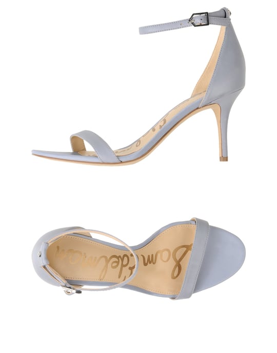 Sam Edelman Grey Leather Heeled Sandals