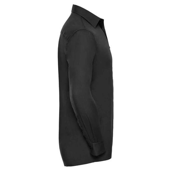 Russell Collection Heren Klassiek Polycotton Overhemd Met Lange Mouwen (Zwart) - Image 3