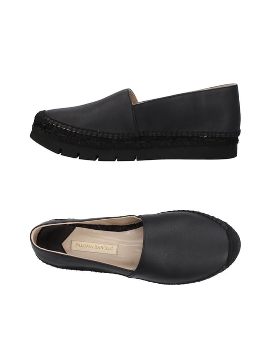 Paloma Barceló Black Leather Espadrilles