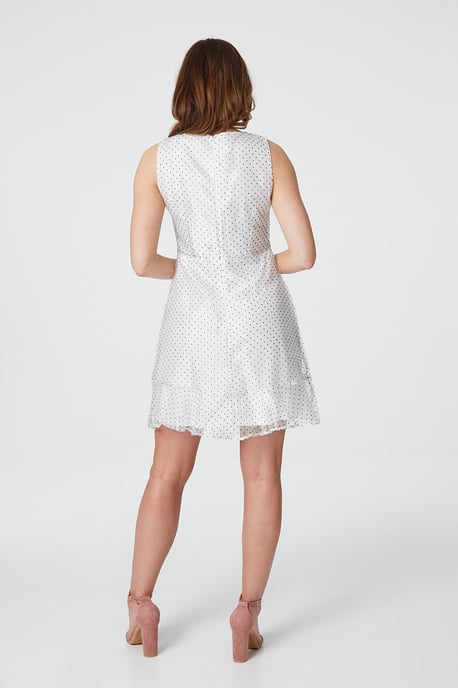 Polka Dot Sleeveless Skater Dress
