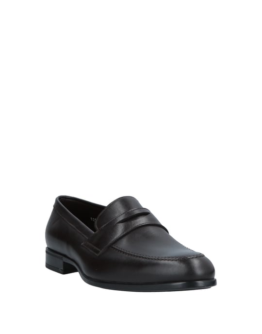 Doucal's Dark Brown Calf Leather Loafers