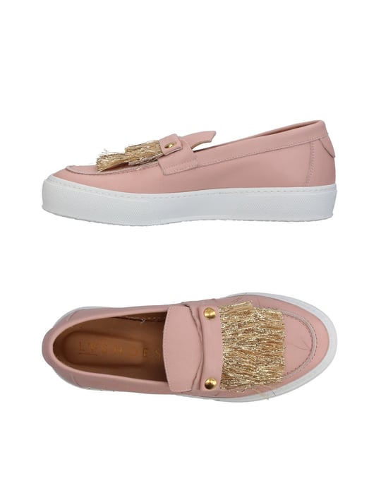 L'F Shoes Light Pink Leather Loafers