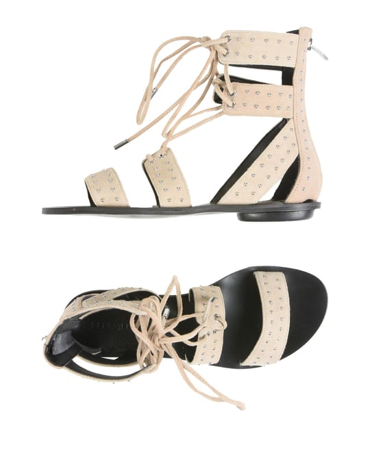 Kendall + Kylie Beige Leather Sandals