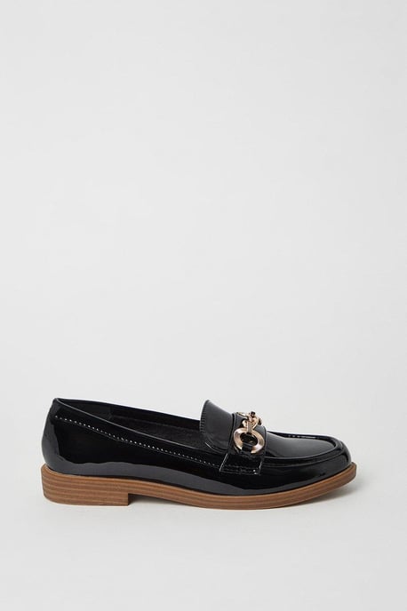 Lilli Patent Snaffle Apron Front Loafers