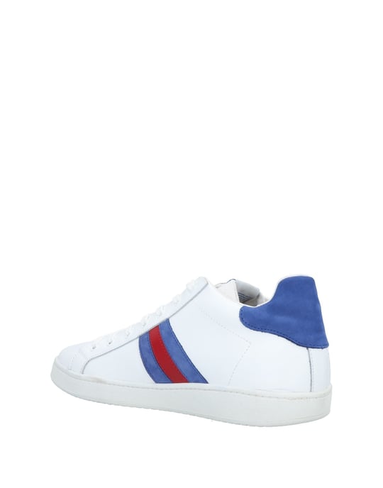 Serafini Luxury White Leather Sneakers