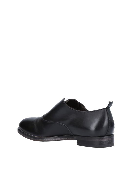 Moma Black Leather Slip Ons