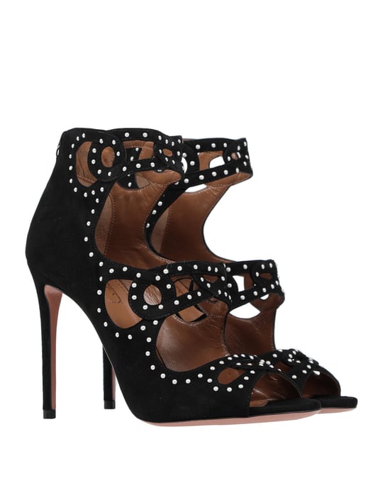 Aquazzura Black Leather Heels