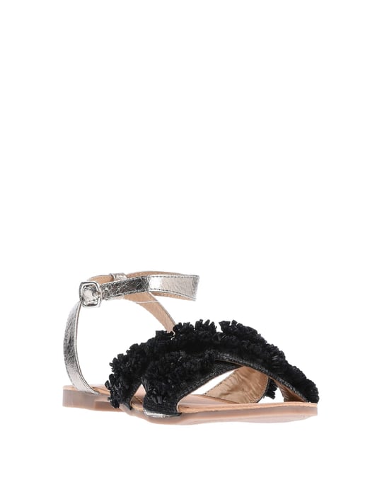 Gioseppo Black Leather Sandals