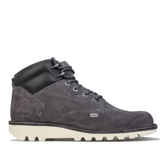 Men's Kickers Kick Rover Leather Boots in Grey