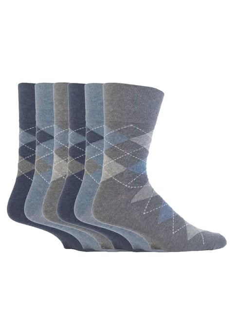 6 paar sokken zonder elastiek herensokken met zachte grip 39-45 Uk - MGG38 - Image 1
