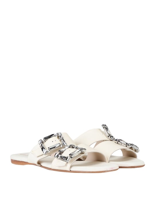 Anna Baiguera Women's Sandals Beige Cotton