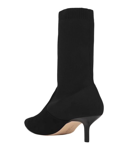 Halston Black Leather Ankle Boots