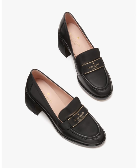 Quinn Smooth Leather Heeled Loafer