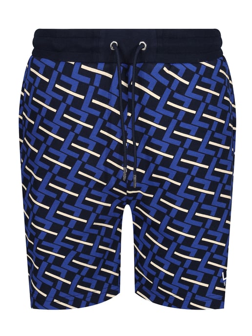 Luke 1977 Men's Dominica Overprint Shorts in Dark Cobalt