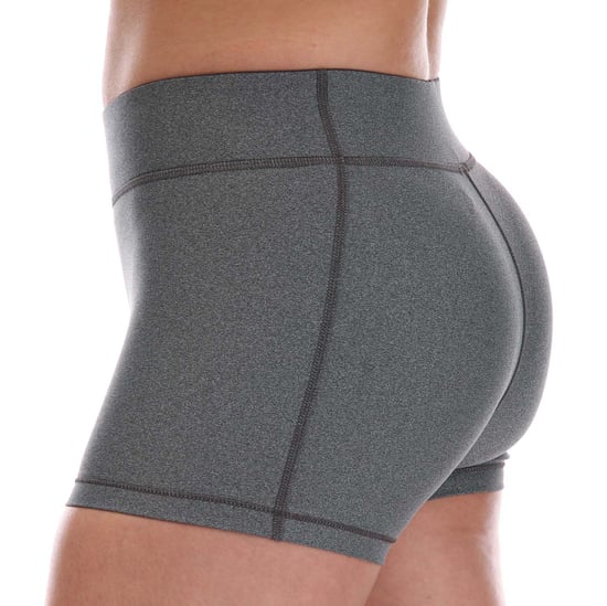 Women's Under Armour HeatGear Mid Rise Shorts in Grey