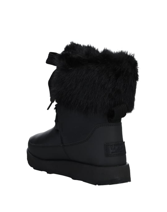 Ugg Australia Black Leather Lace Up Boots
