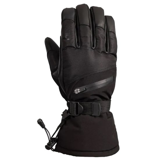 Trespass Volwassen unisex Edonia DLX lederen skihandschoenen (Zwart) - Image 1