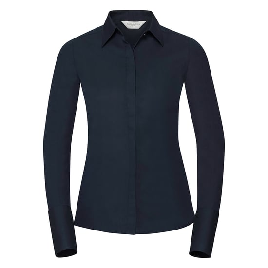 Russell Collection Dames/Dames Ultimate Stretch Slim Shirt met Lange Mouwen (Heldere marine) - Image 1
