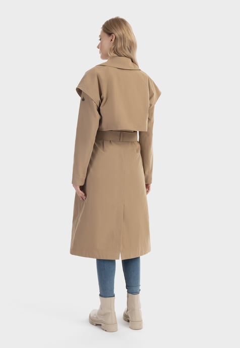 Dreimaster Trenchcoat Dames donkerbeige - Image 5