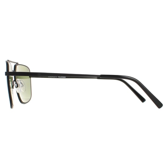 Serengeti Aviator Mens Matte Black Saturn Polarized 555nm Aitkin