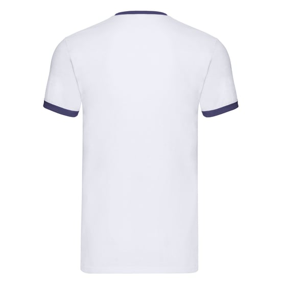 Fruit of the Loom Unisex Ringer T-shirt voor volwassenen (Wit/Zwaar) - Image 2