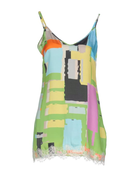 Pink Memories Acid Green Print Camisole Dress