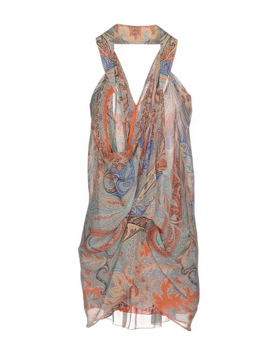 Etro Light Green Print Silk Top