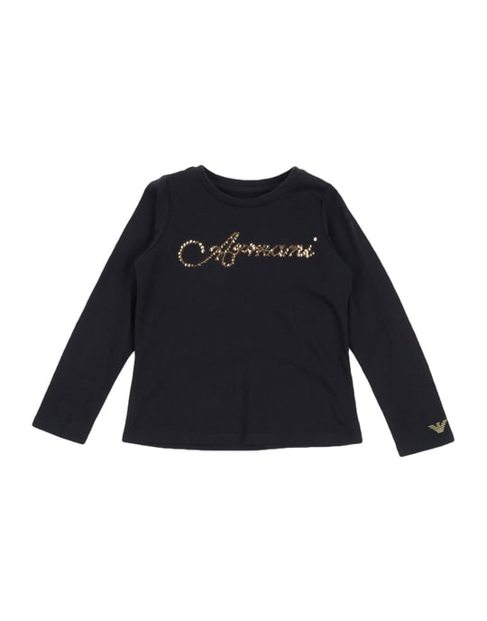 TOPWEAR Armani Junior Black Girl Cotton