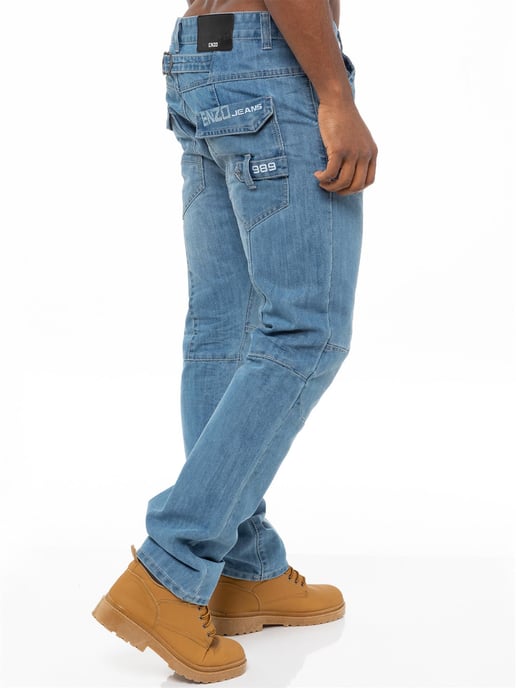 Enzo Denim Jeans Rechte Pijp Heren - Hemelsblauw - Image 2