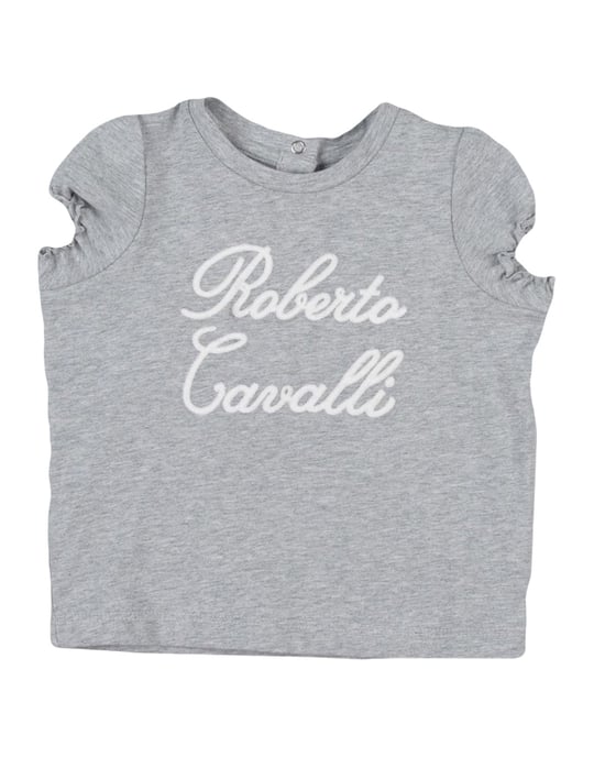 Roberto Cavalli Junior Grey Cotton T-shirt